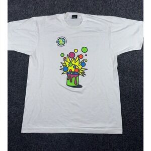 Vintage 1991 Brush Up Nebraska Paint-A-Thon T-Shirt Screen Stars USA Sz L